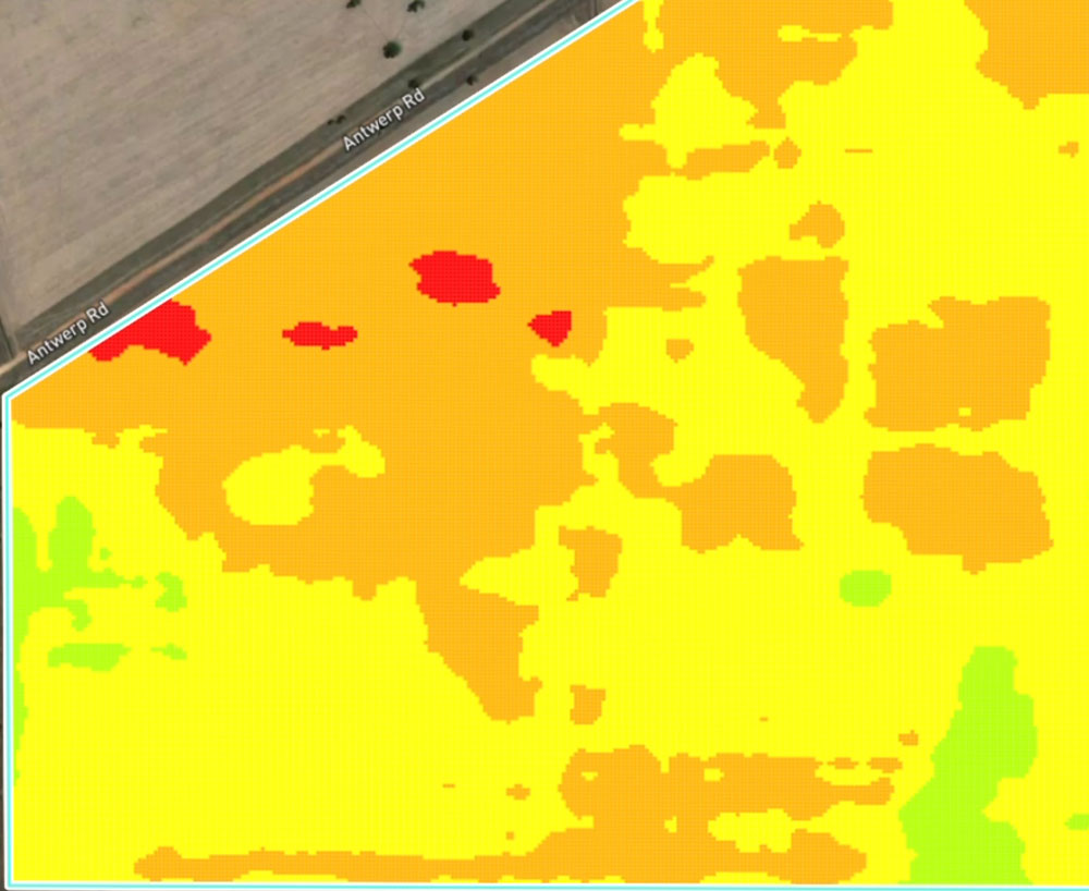 Spray operation drone ndvi_map Warracknabeal
